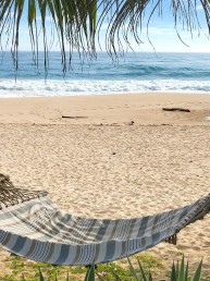 Hammock on beach in Sri Lanka